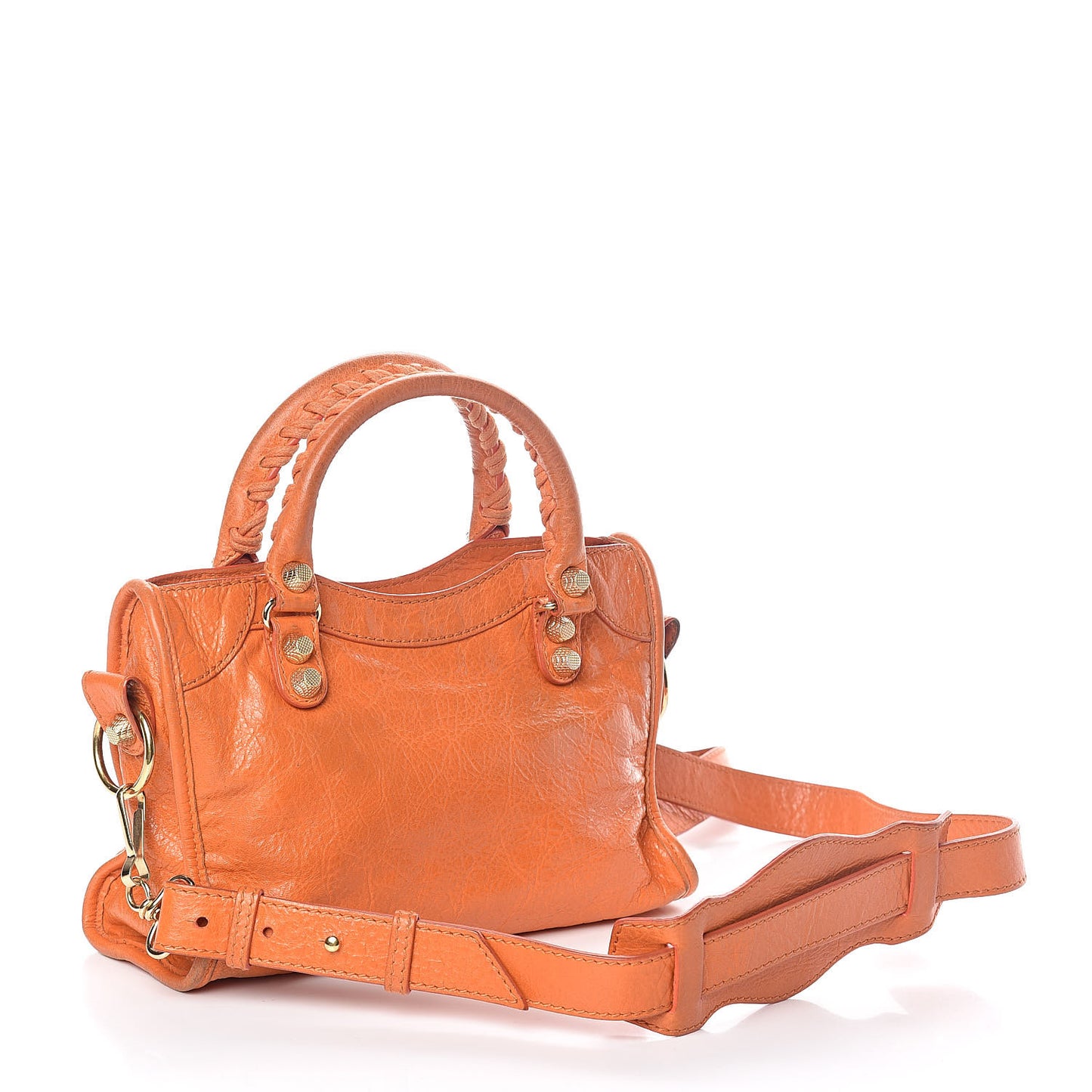 Agneau Giant 12 Gold Hardware Mini City Tangerine