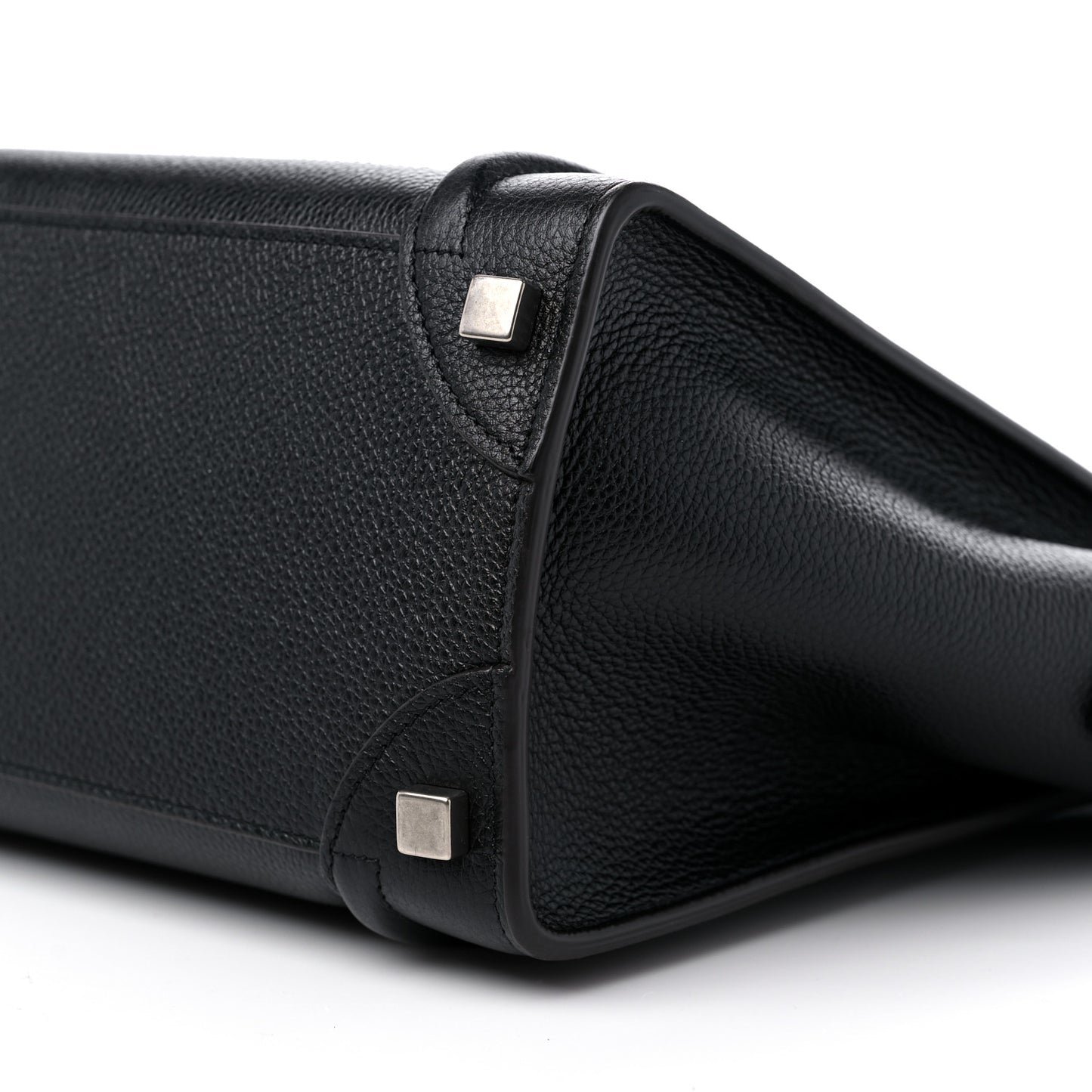 Drummed Calfskin Micro Luggage Black