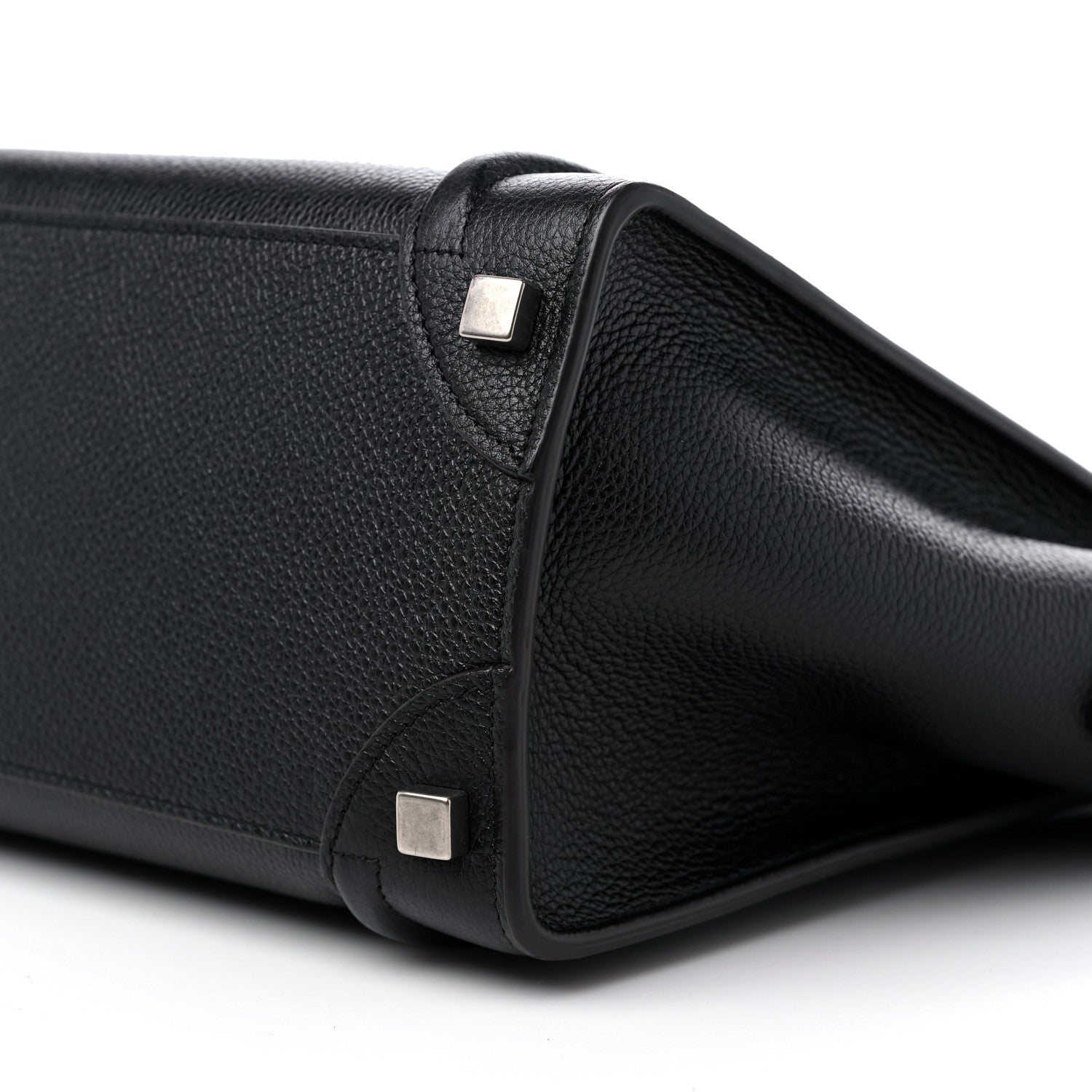 Celine Drummed Calfskin Micro Luggage Black 9 of 10