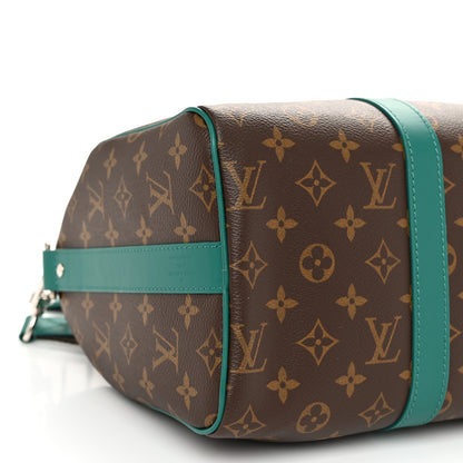 Louis Vuitton Monogram Macassar Keepall Bandouliere 35 Borneo Green 7 of 9