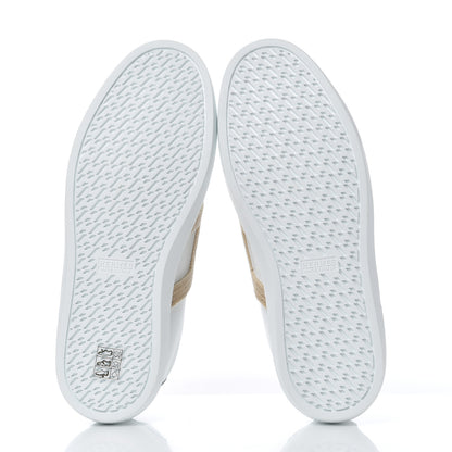 Hermes Calfskin Woolskin Womens Advantage Sneakers 38.5 White 5 of 12