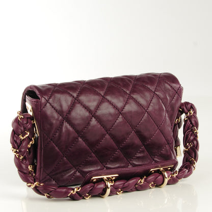 Chanel Distressed Lambskin Quilted Small Lady Braid Flap Purple 3 of 7