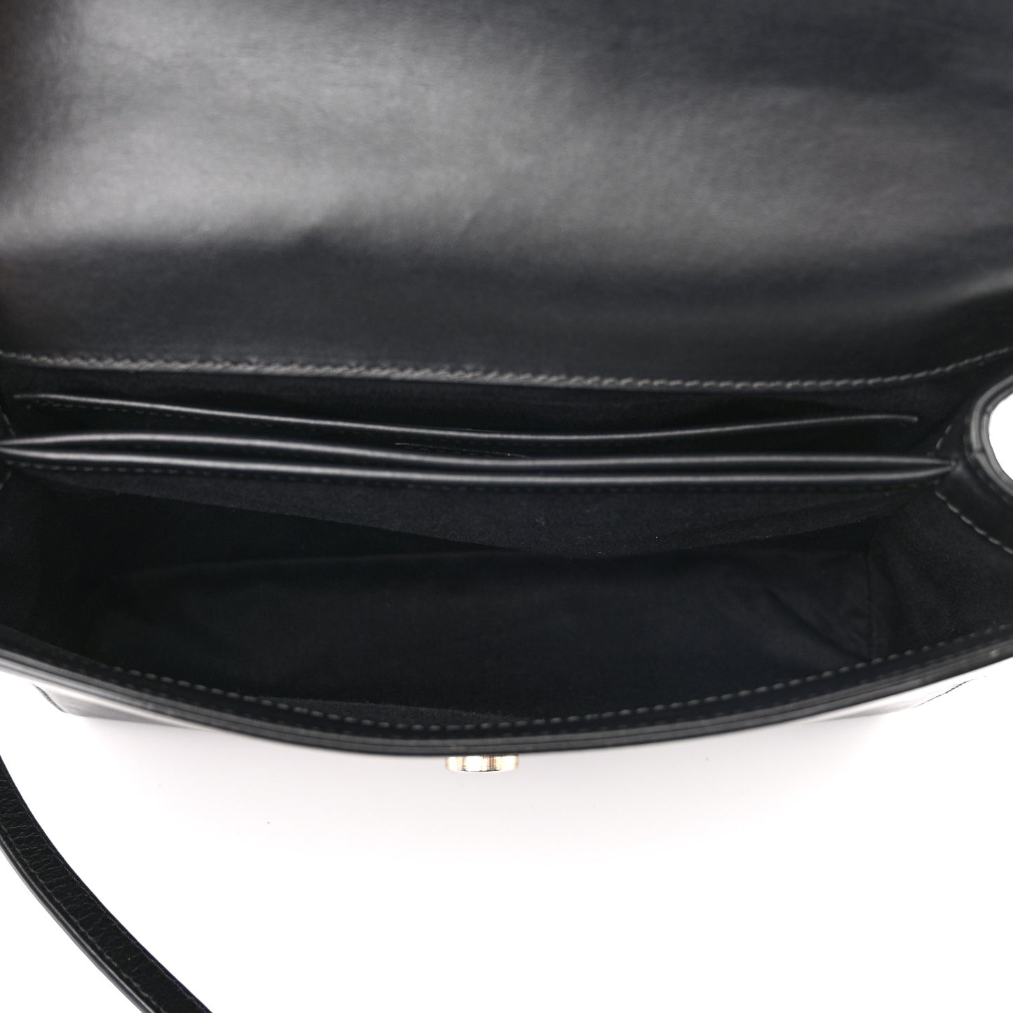 Smooth Calfskin Studded Lockett Shoulder Bag Black
