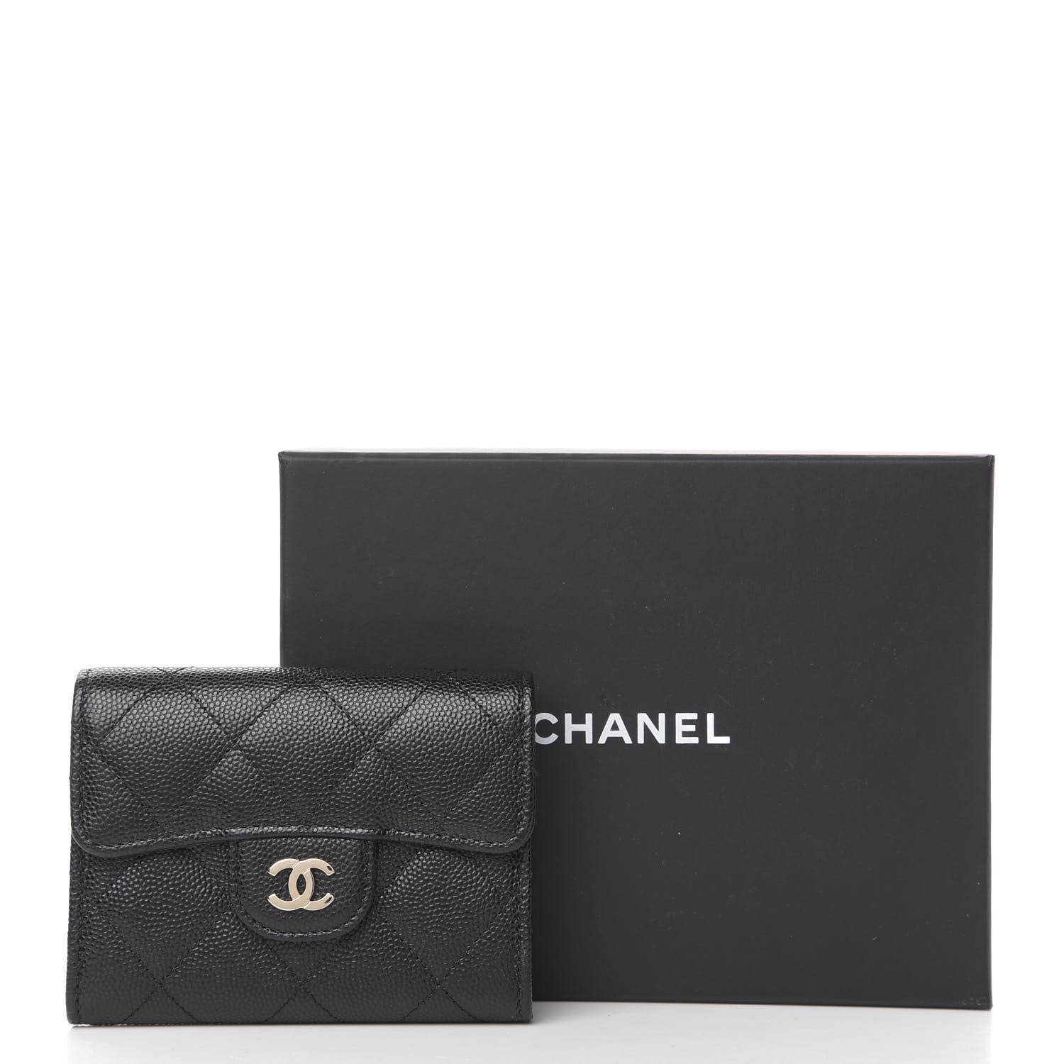 Chanel Caviar Quilted Flap Card Holder Wallet Black 8 of 8