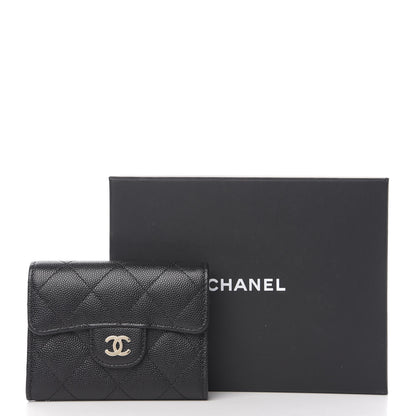 Chanel Caviar Quilted Flap Card Holder Wallet Black 8 of 8