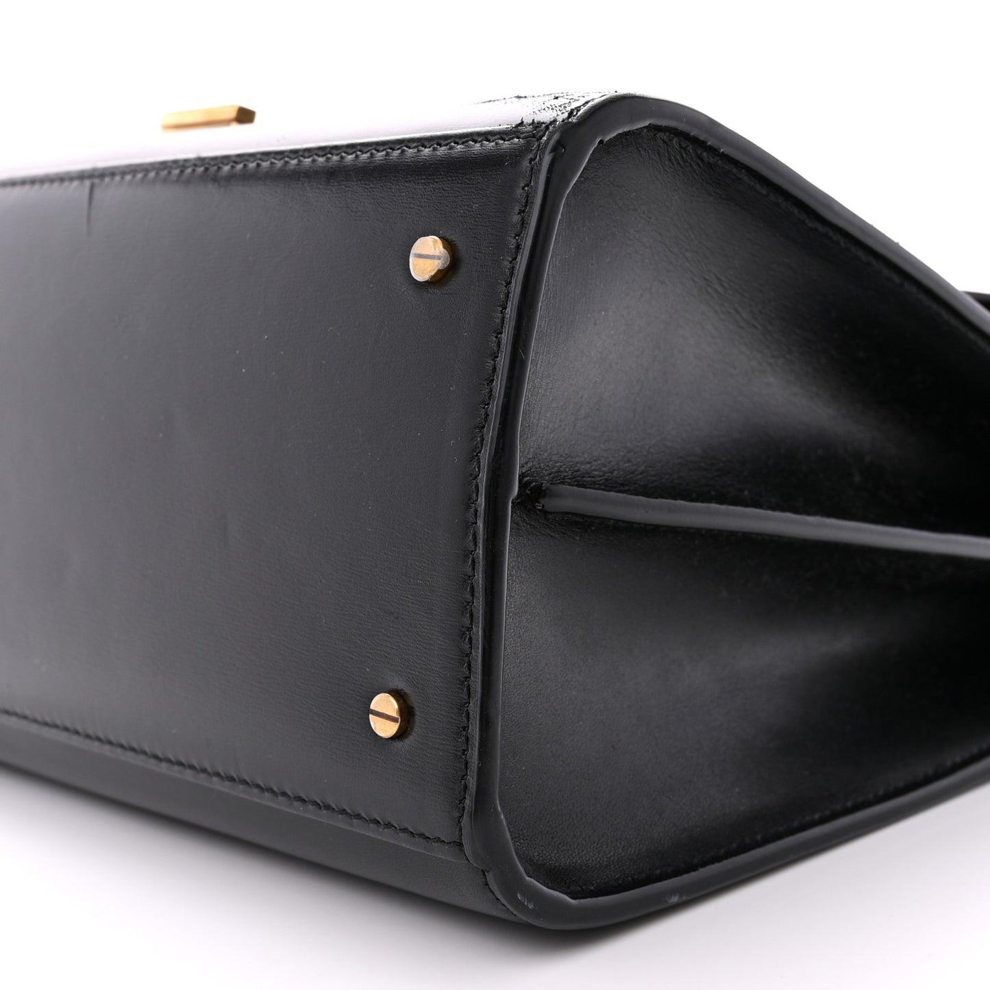 Smooth Calfskin Medium Classic Monogram Cassandra Top Handle Black Rouge Legion