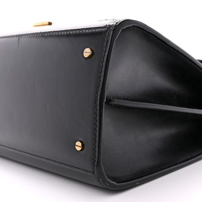 Saint Laurent Smooth Calfskin Medium Classic Monogram Cassandra Top Handle Black Rouge Legion 10 of 19