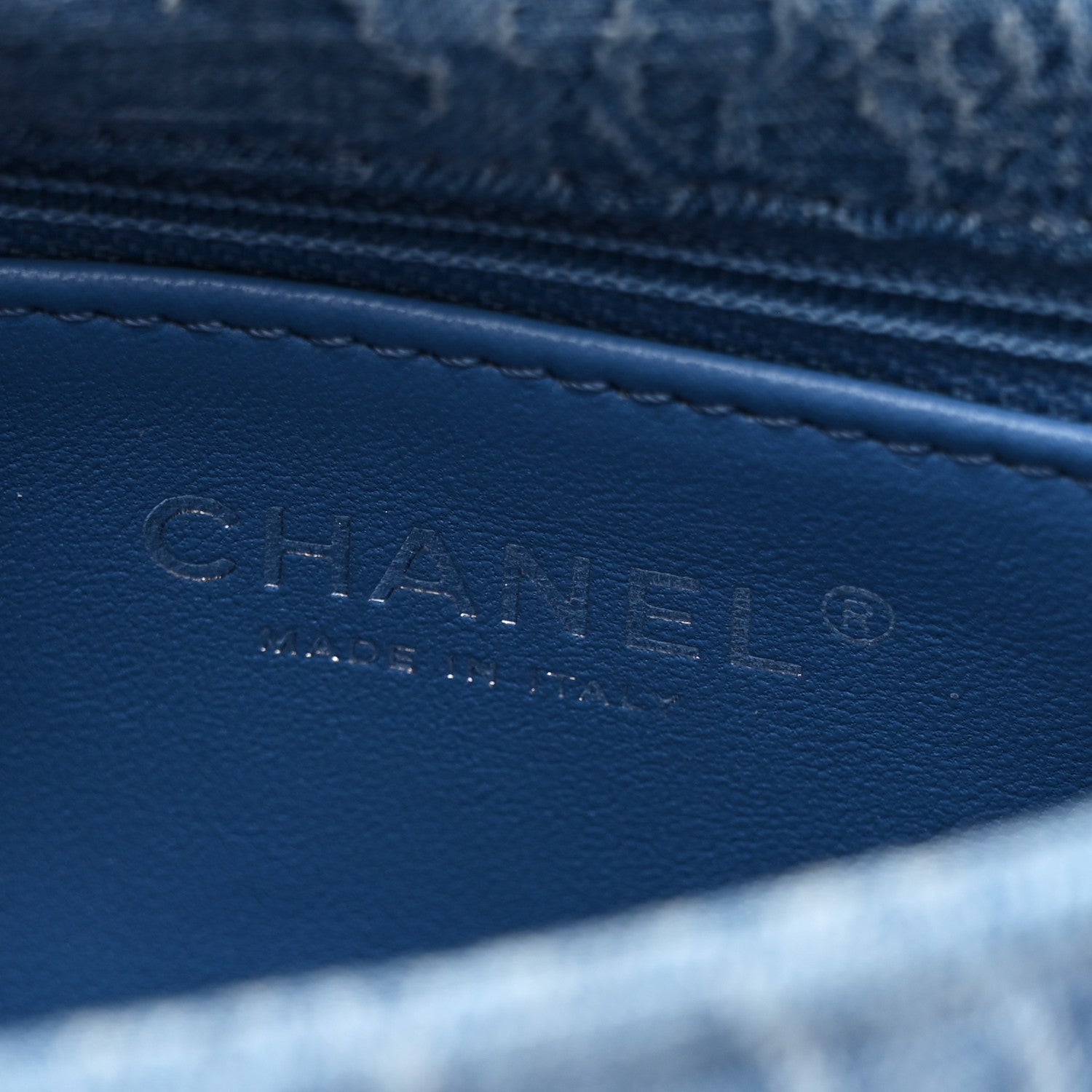 Chanel Denim Quilted Camellia Sweetheart Mini Flap Blue 6 of 11