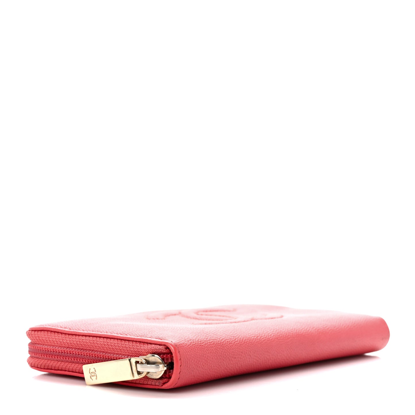 Caviar Large Timeless CC Zip Around Wallet Pink