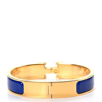 Hermes Narrow Enamel Clic Clac H Bracelet PM Bleu Royal 3 of 5