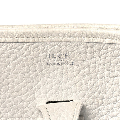 Hermes Taurillon Clemence Evelyne PM White 5 of 14