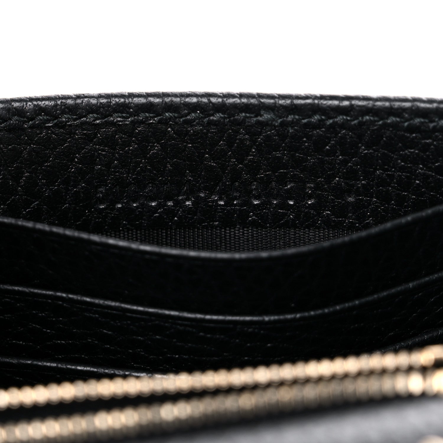 Gucci Dollar Calfskin Interlocking G Chain Wallet Black 7 of 12
