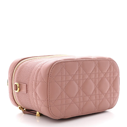 Christian Dior Lambskin Cannage Small Diortravel Vanity Case Pink 4 of 12
