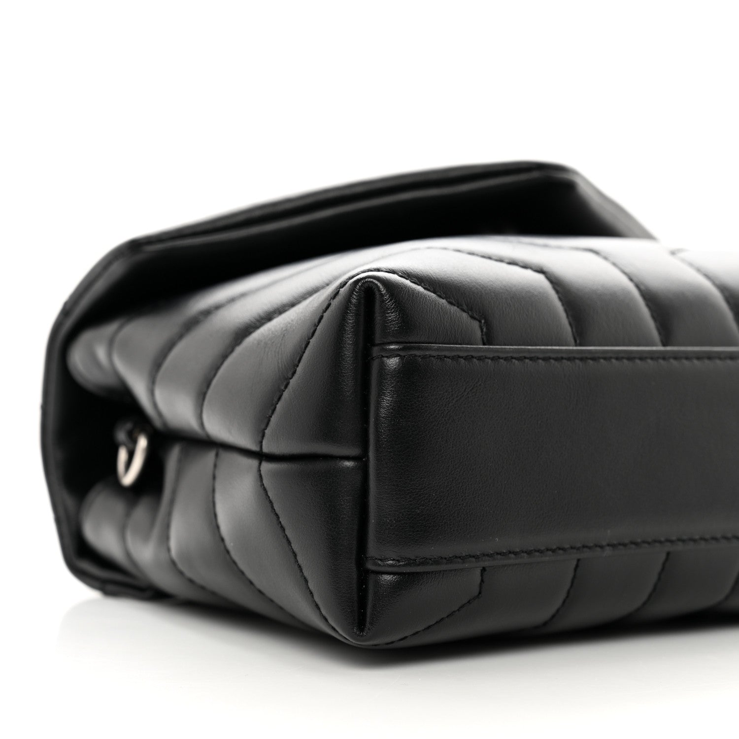 Saint Laurent Calfskin Y Quilted Monogram Toy Loulou Crossbody Bag Black 9 of 10