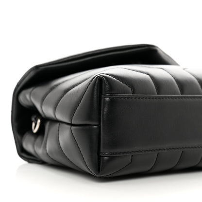 Saint Laurent Calfskin Y Quilted Monogram Toy Loulou Crossbody Bag Black 9 of 10