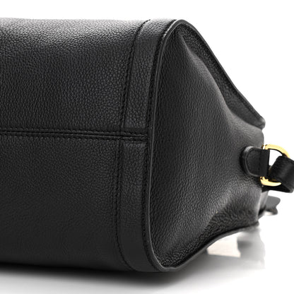 Alexander McQueen Pebbled Calfskin Small Skull Padlock Zip Around Tote Black 10 of 10