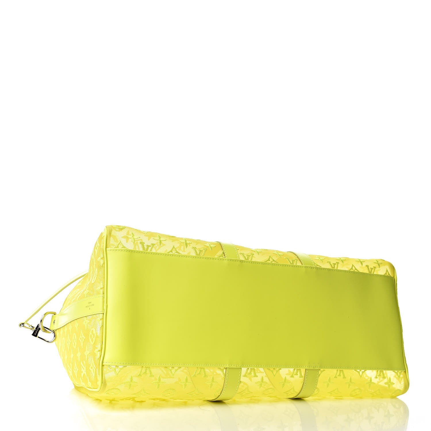 Louis Vuitton Monogram Fluo See Through Keepall Bandouliere 50 Yellow 4 of 10
