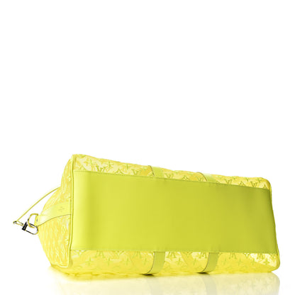 Louis Vuitton Monogram Fluo See Through Keepall Bandouliere 50 Yellow 4 of 10