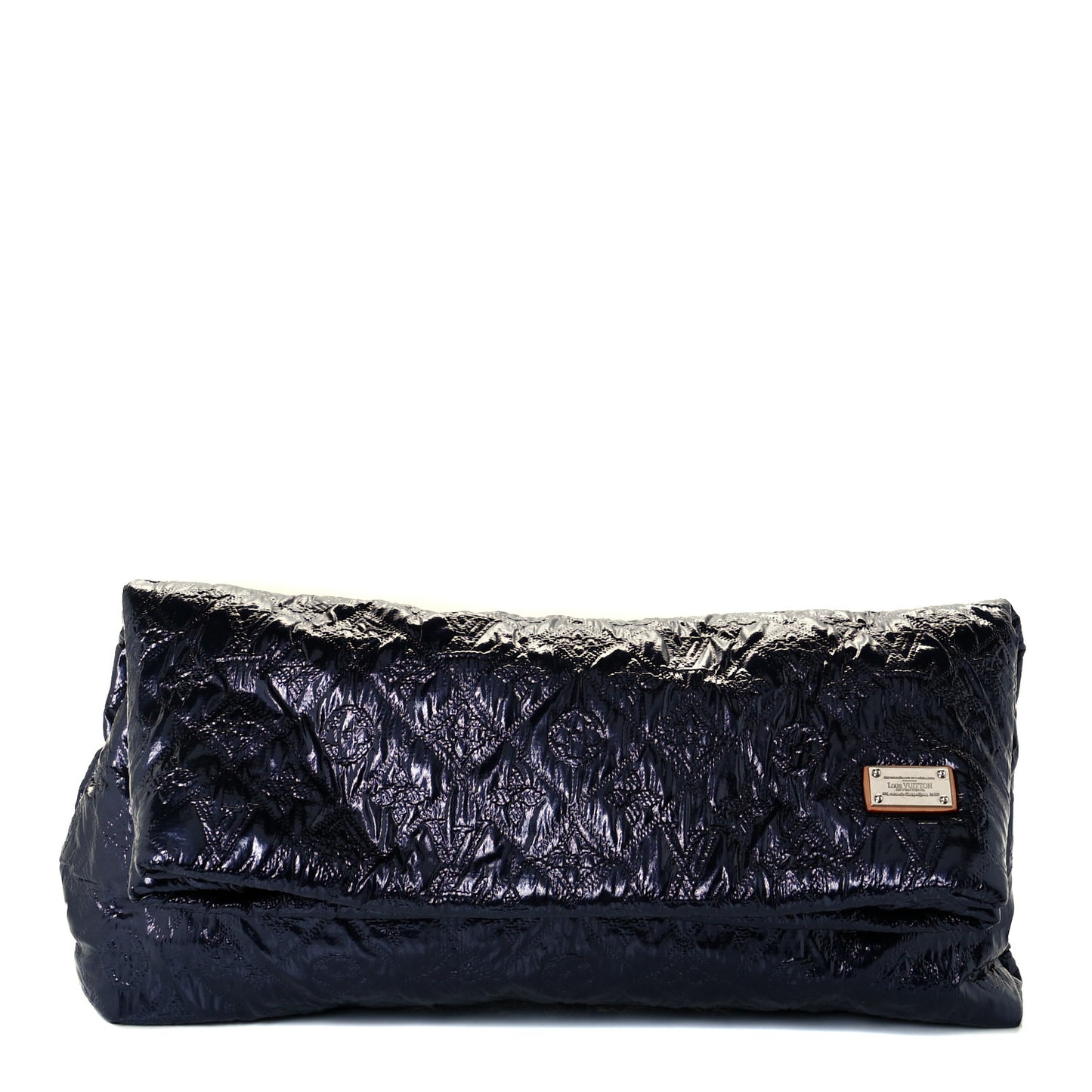 Jacquard Quilted Monogram Limelight Clutch MM Blue de France