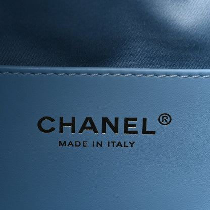 Chanel Washed Denim Quilted Small Chanel 25 Handbag Blue 6 of 10