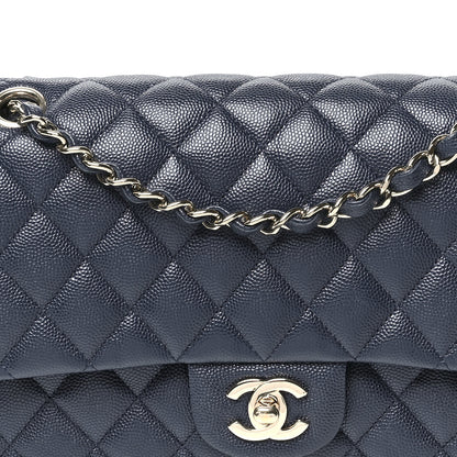 Chanel Caviar Quilted Medium Double Flap Navy 8 of 11
