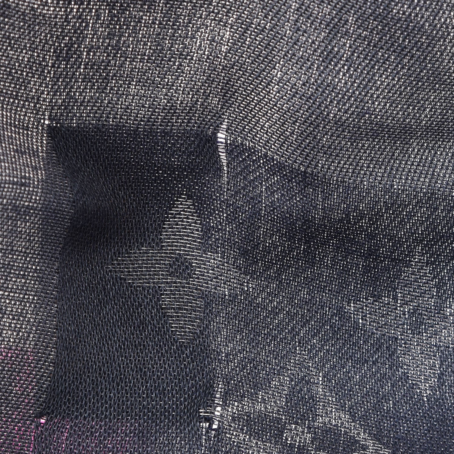 Louis Vuitton Silk Metal Wool Monogram Shawl Blue 6 of 6