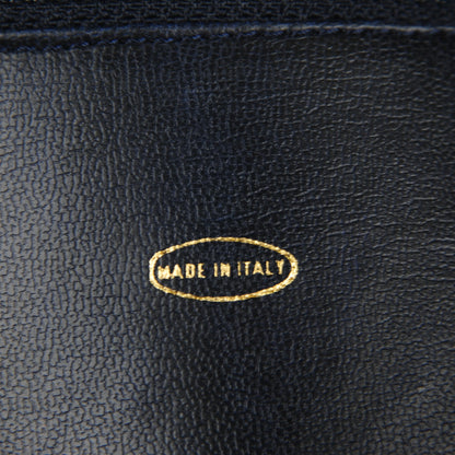 Chanel Lambskin Quilted Shoulder Bag White Navy 6 of 8