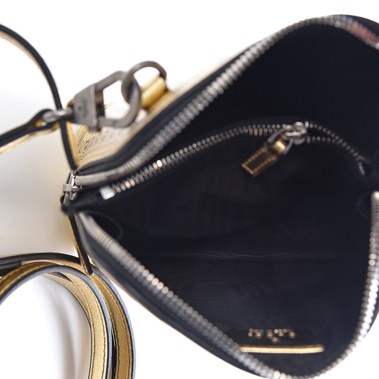 X SEGA Calfskin GUCCY Stars Mini Dome Shoulder Bag Gold