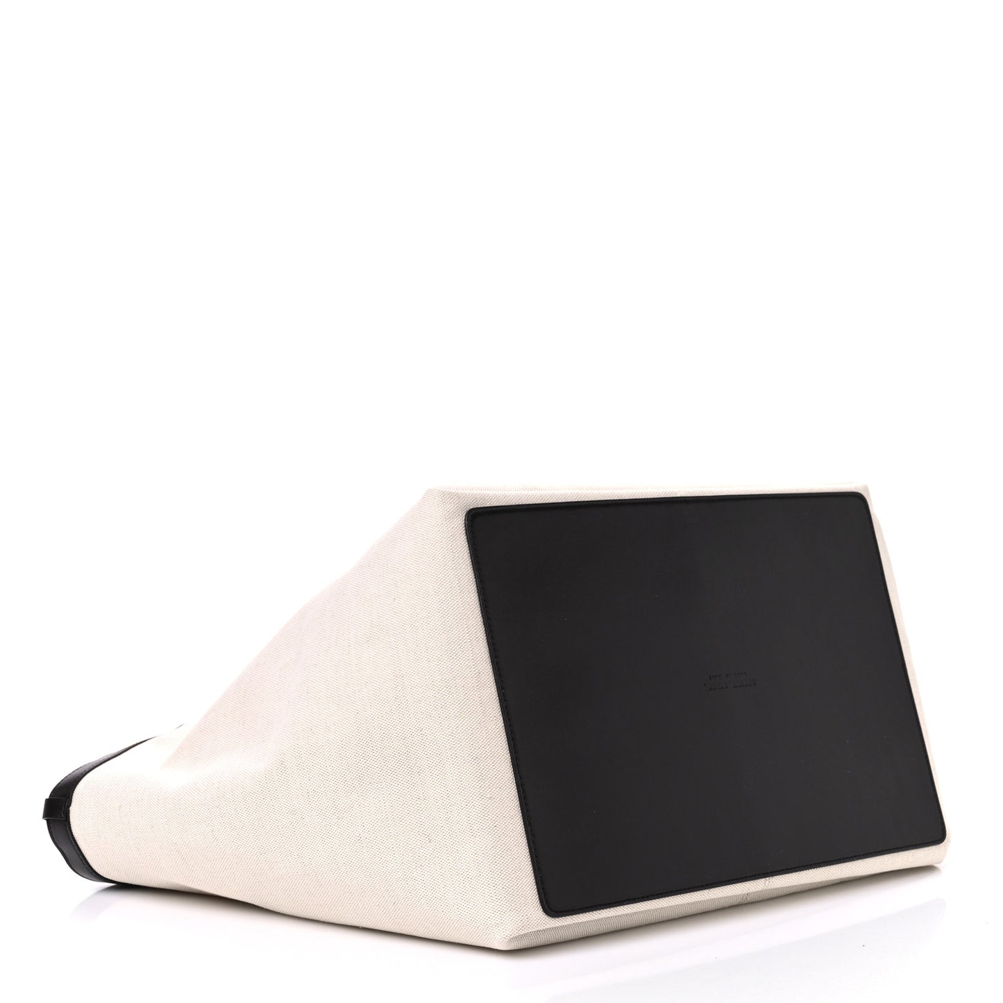 Canvas Nappa Intrecciato Large Flip Flap Tote Natural Fondant