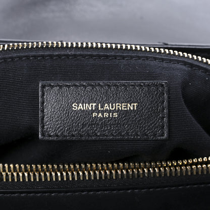 Saint Laurent Calfskin Y Quilted Monogram Large Loulou Chain Satchel Black 7 of 11