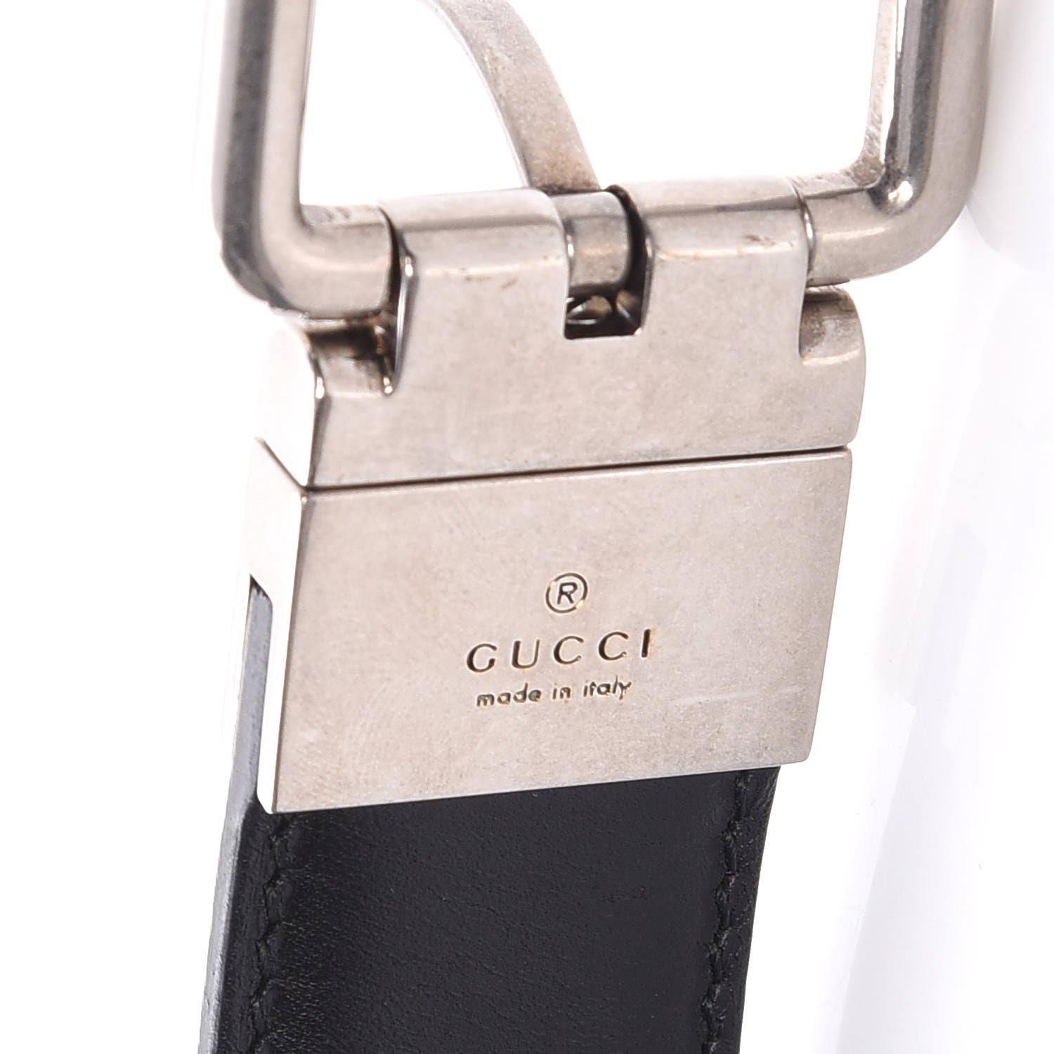 Gucci Selleria Calfskin GG Supreme Monogram Reversible 30mm Belt 95 38 Black Beige Ebony 7 of 8