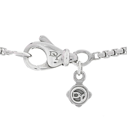 David Yurman Sterling Silver Diamond Crossover Bar Necklace 5 of 6