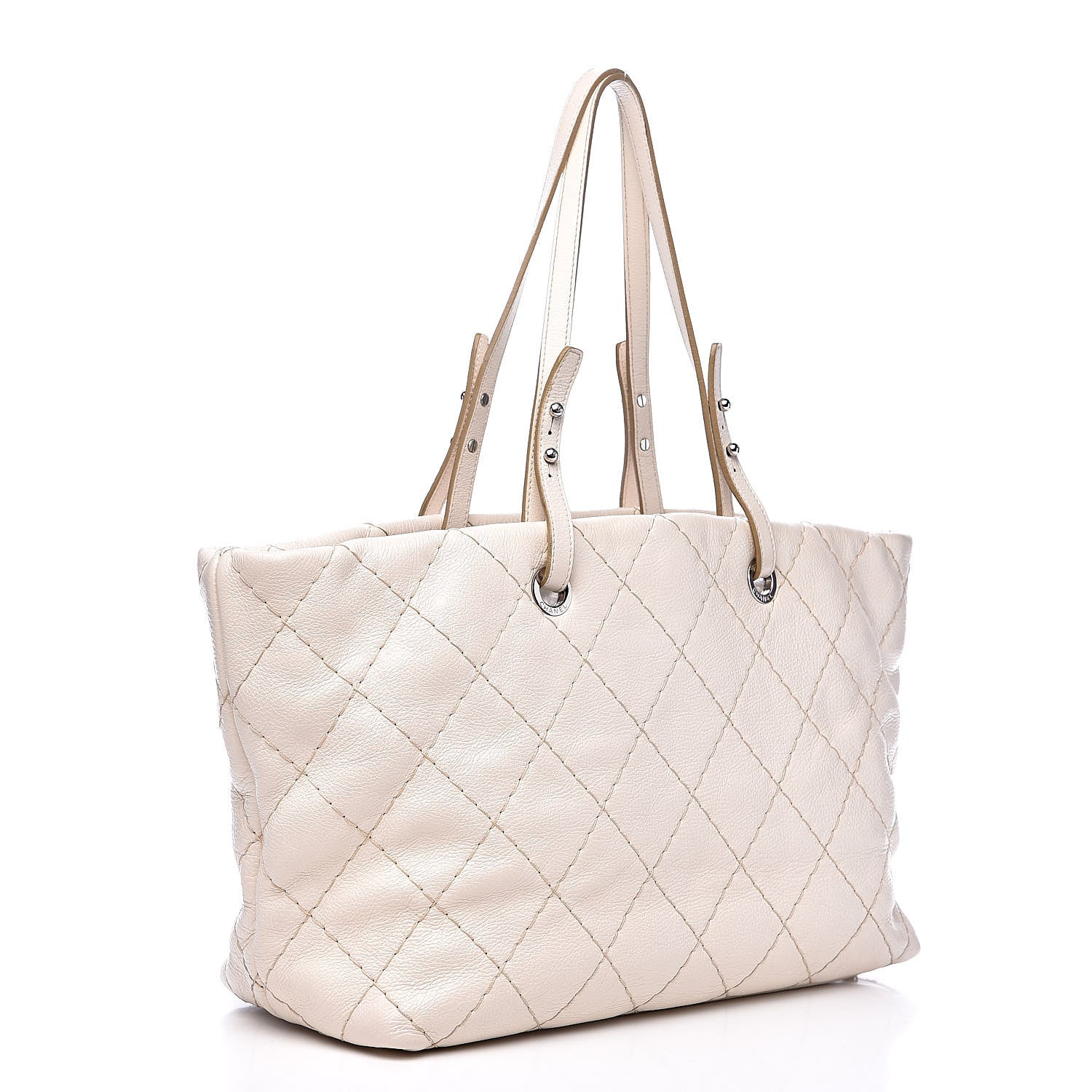 Chanel Glazed Calfskin Large On The Road Tote Light Beige 3 of 13