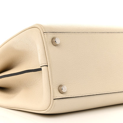 Gucci Grainy Calfskin Small Zumi Top Handle Bag Mystic White 11 of 16
