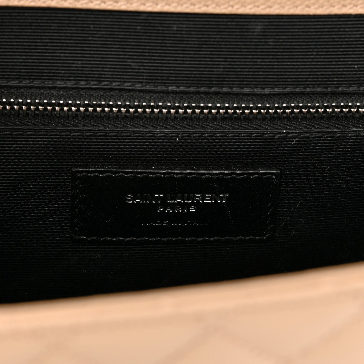 Grain De Poudre Mixed Matelasse Large Triquilt Monogram Satchel Dark Beige