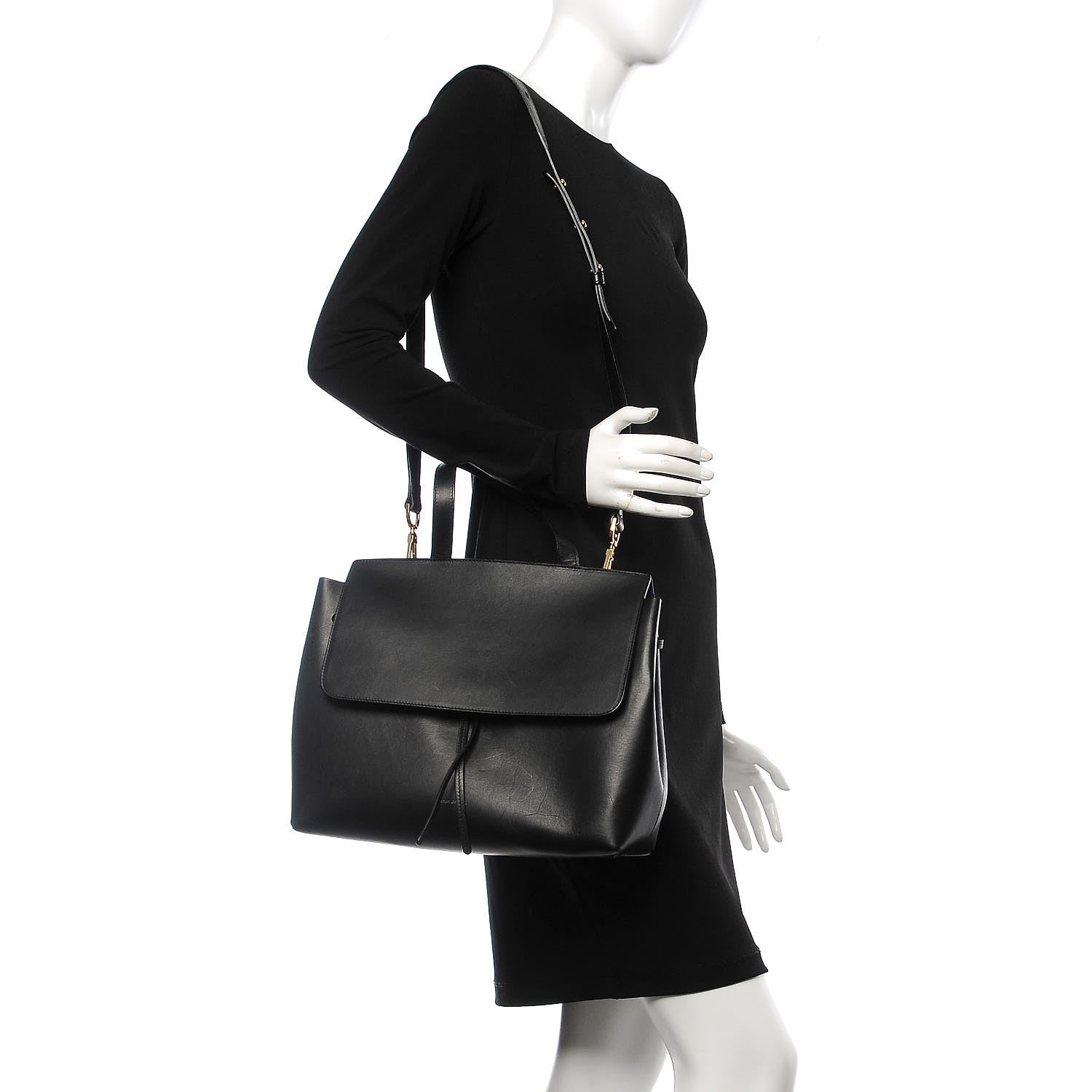 Mansur Gavriel Calfskin Lady Bag Black Royal 2 of 10
