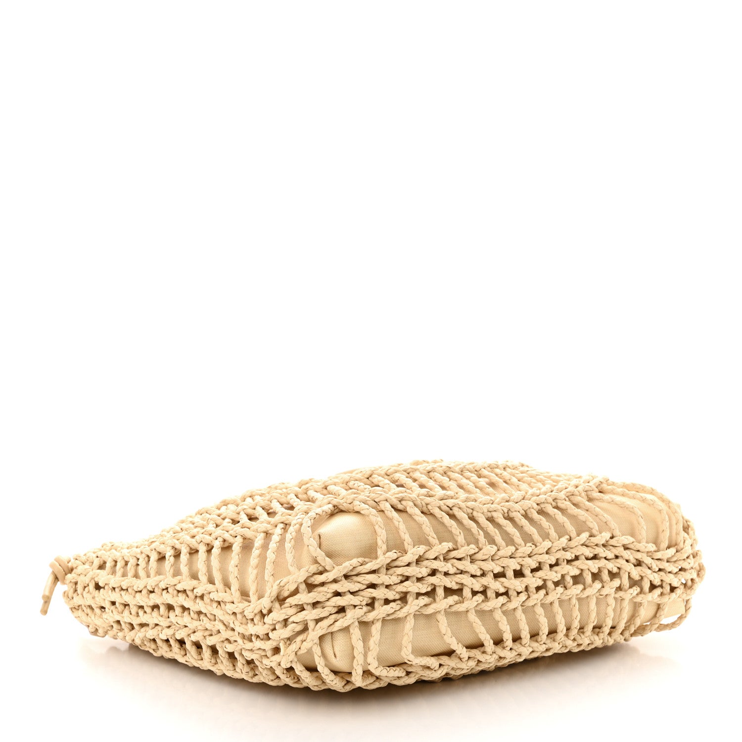 Valentino Garavani Raffia Calfskin Vlogo AllKnots Shopping Tote Natural 5 of 10