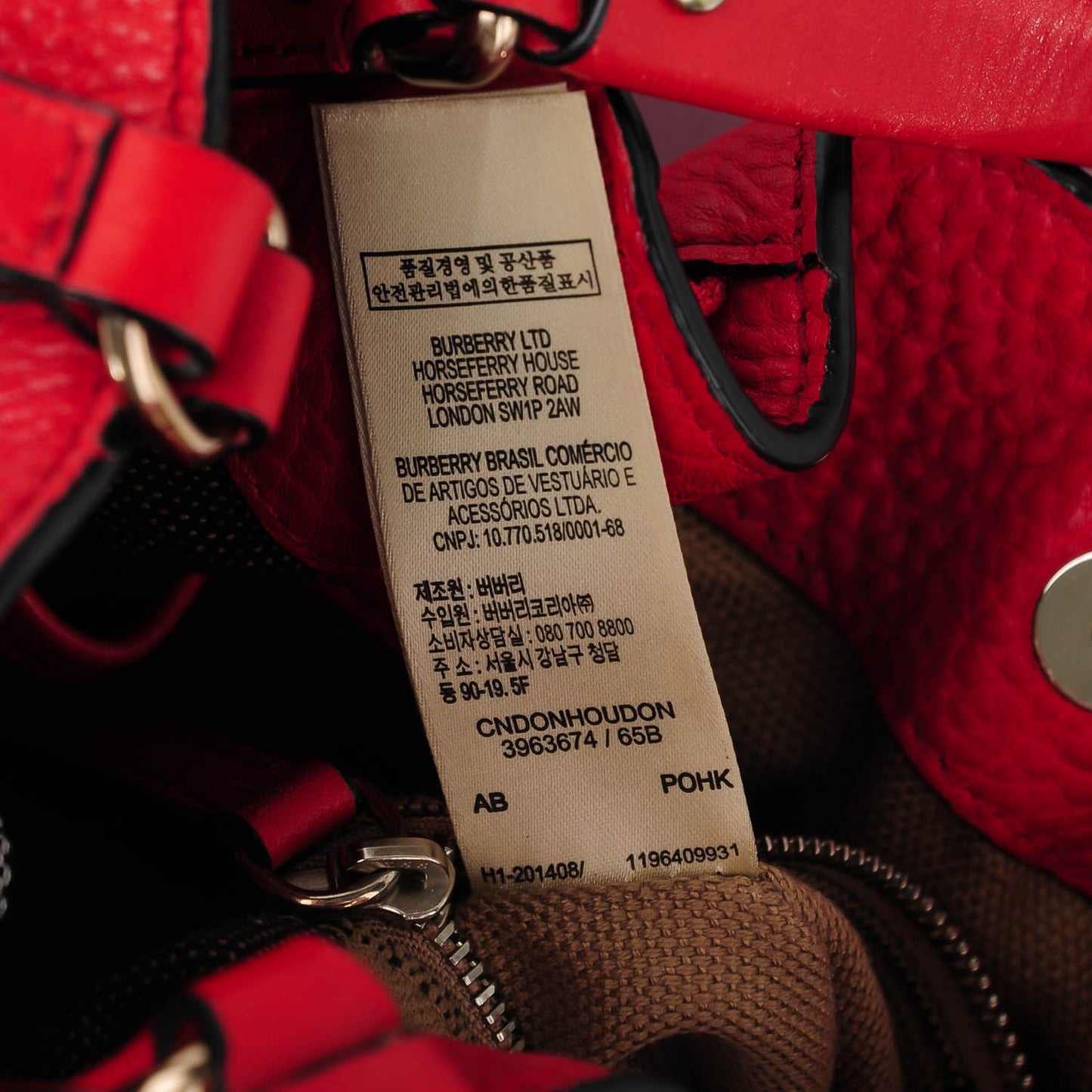 Calfskin Small Maidstone Cadmium Red