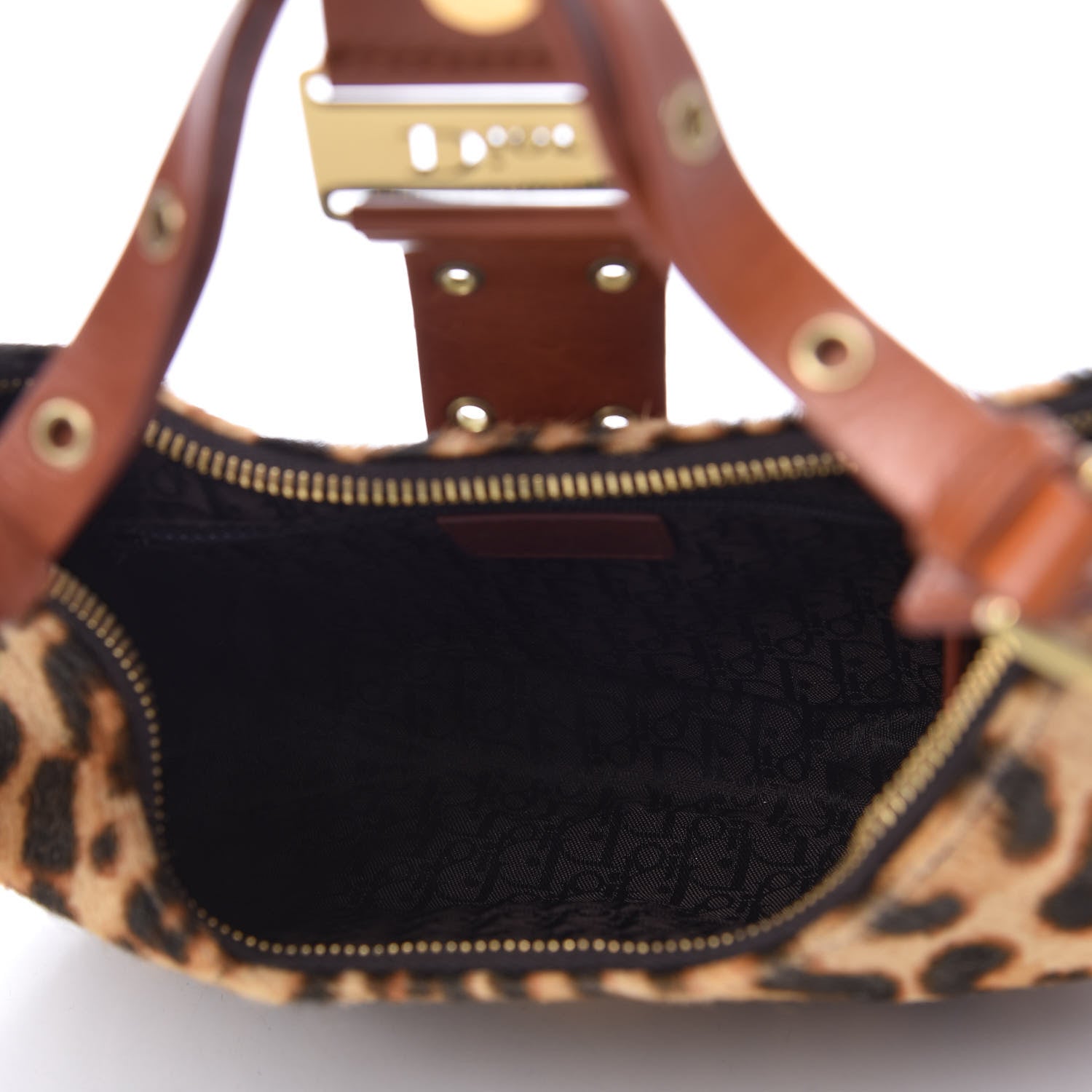 Christian Dior Pony Hair Leopard Print Street Chic Hobo 5 of 10