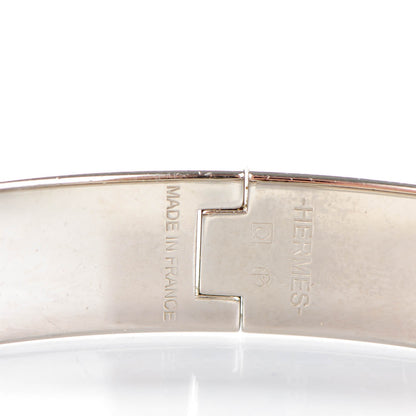 Hermes Enamel Narrow Clic Clac H Bracelet GM Orange 4 of 5