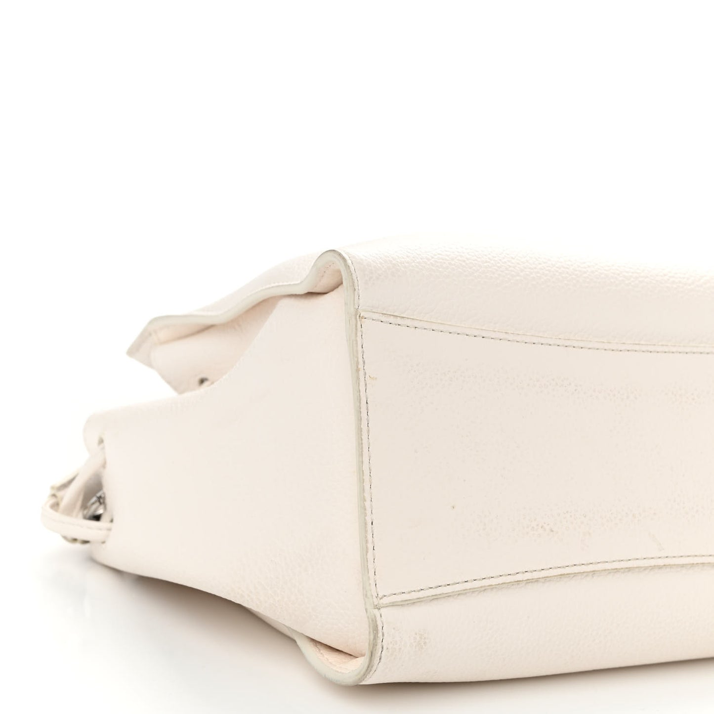 Heavy Grain Small Iris Tote Chalk Black