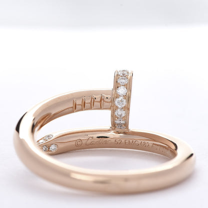 Cartier 18K Pink Gold Diamond Juste Un Clou Ring 52 6 4 of 5