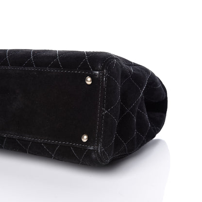 Chanel Suede Diamond Stitched Flap Bag Black 9 of 17