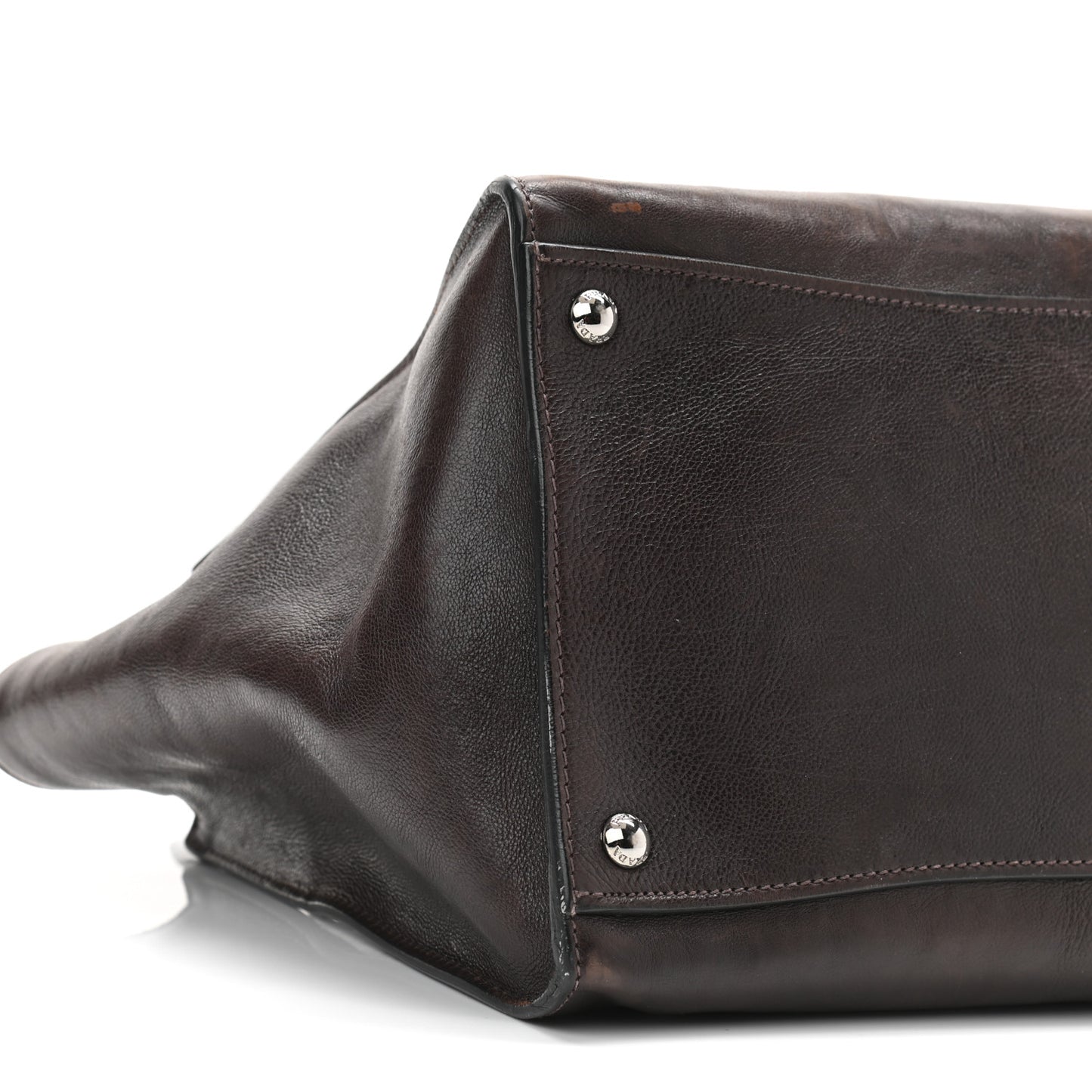 Glace Calfskin Twin Pocket Tote Moro