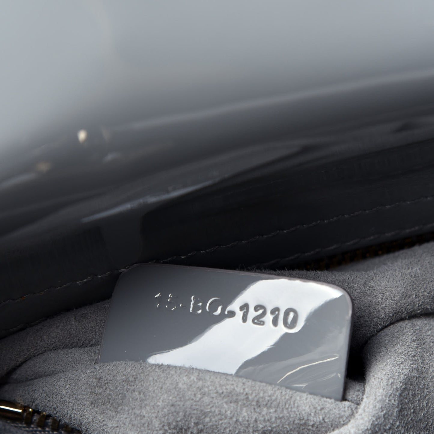 Patent Cannage Small Lady Dior Grey
