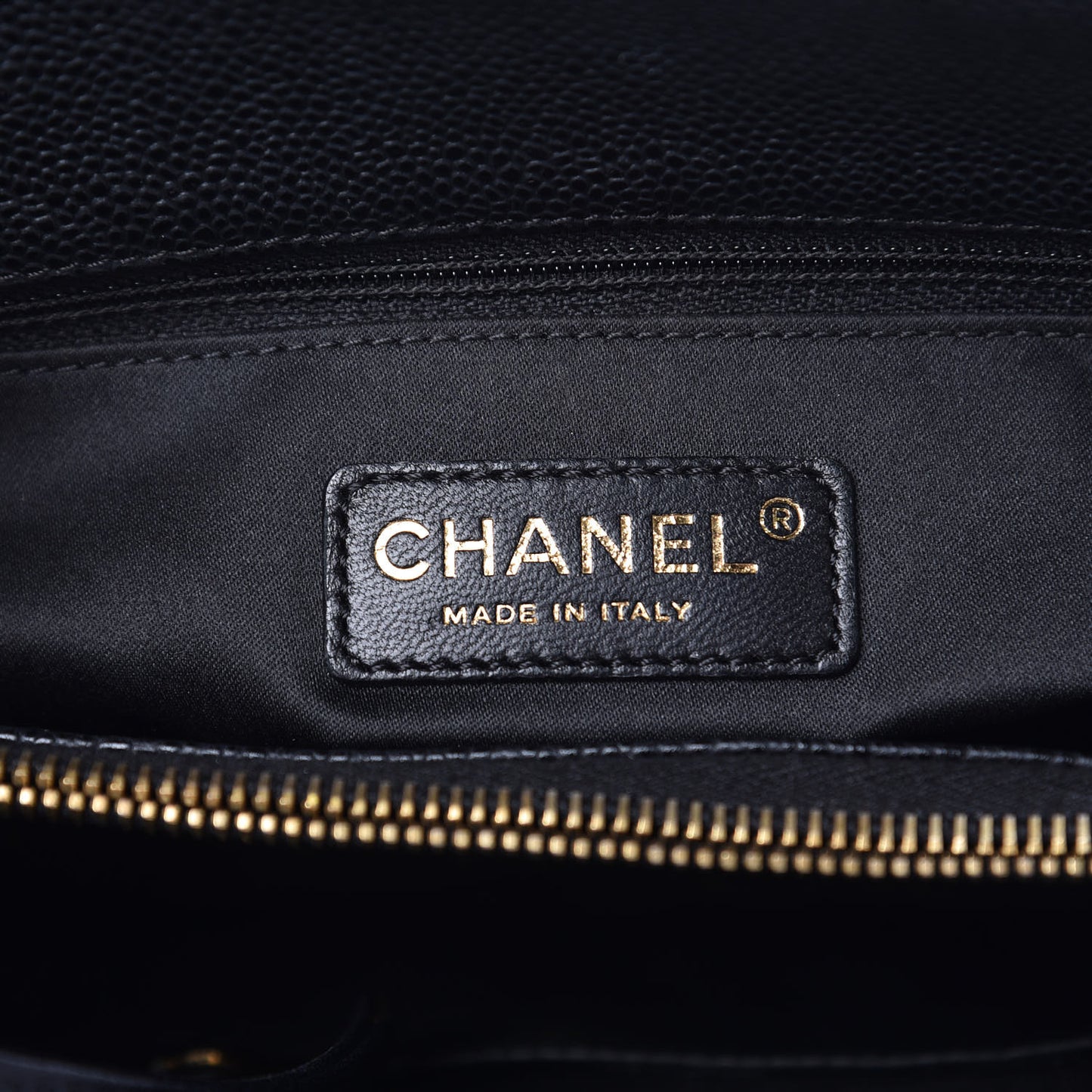 Caviar Quilted Grand Shopping Tote GST Black