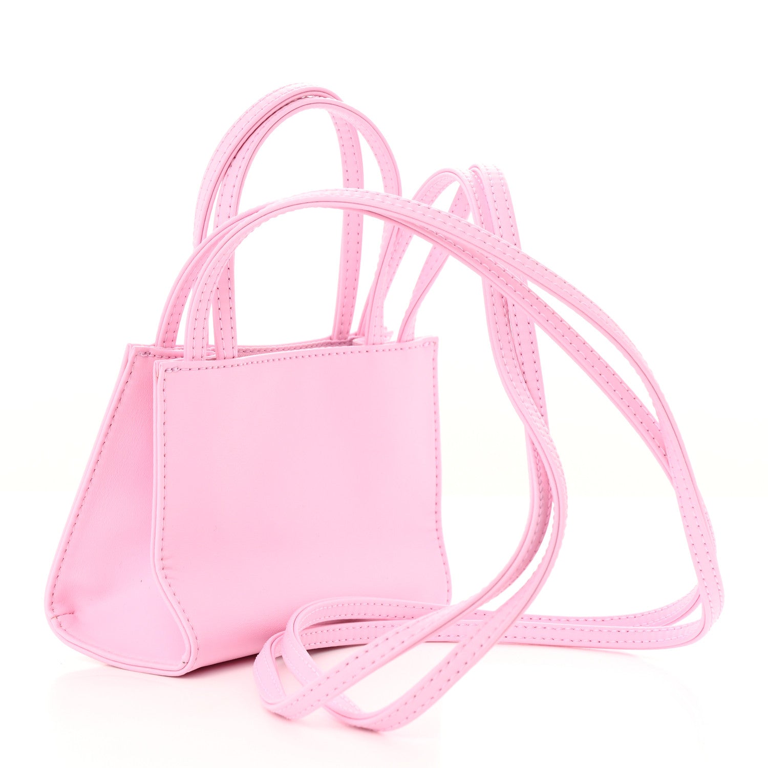 Telfar Vegan Leather Small Shopping Bag Bubblegum 3 of 10