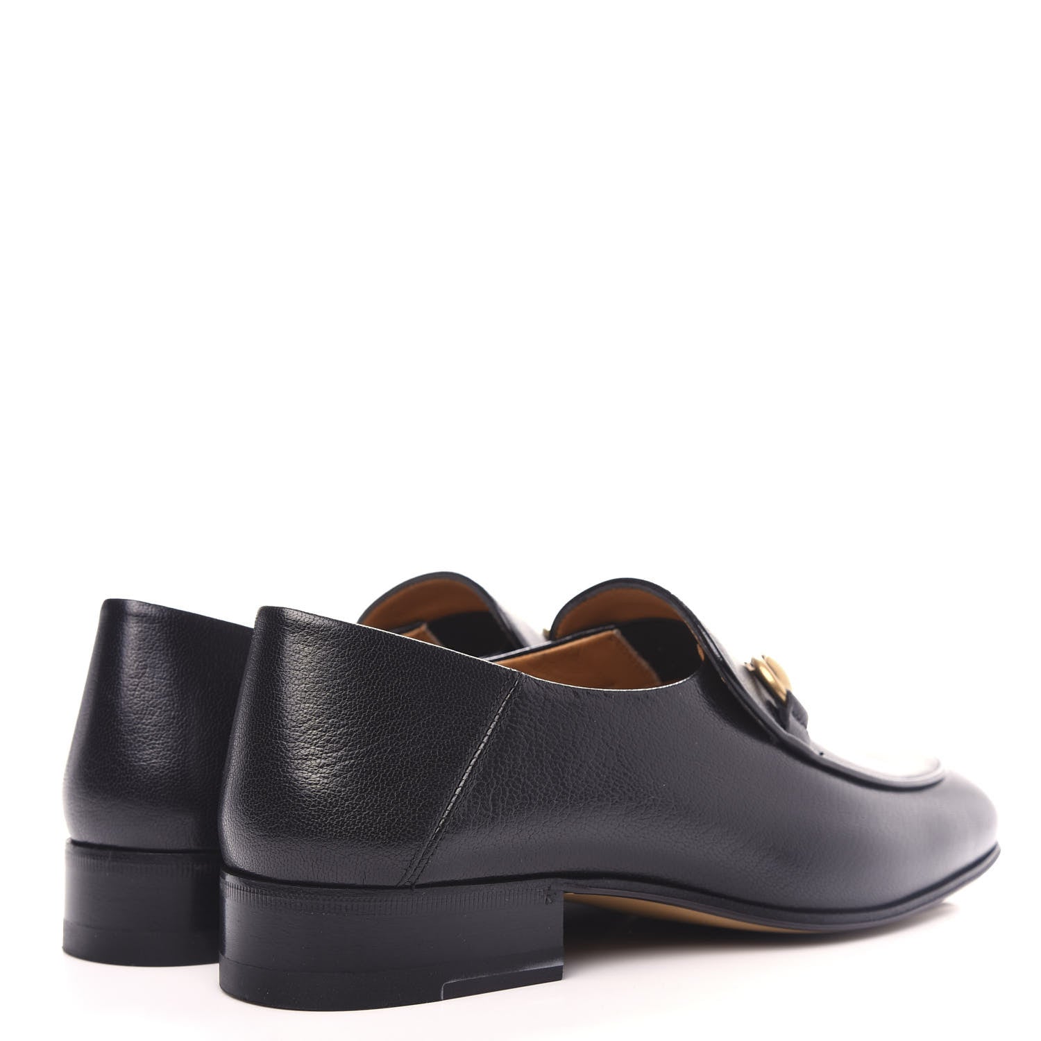 Gucci Goatskin Womens Horsebit Mid-Heel Loafers 36 Black 4 of 11