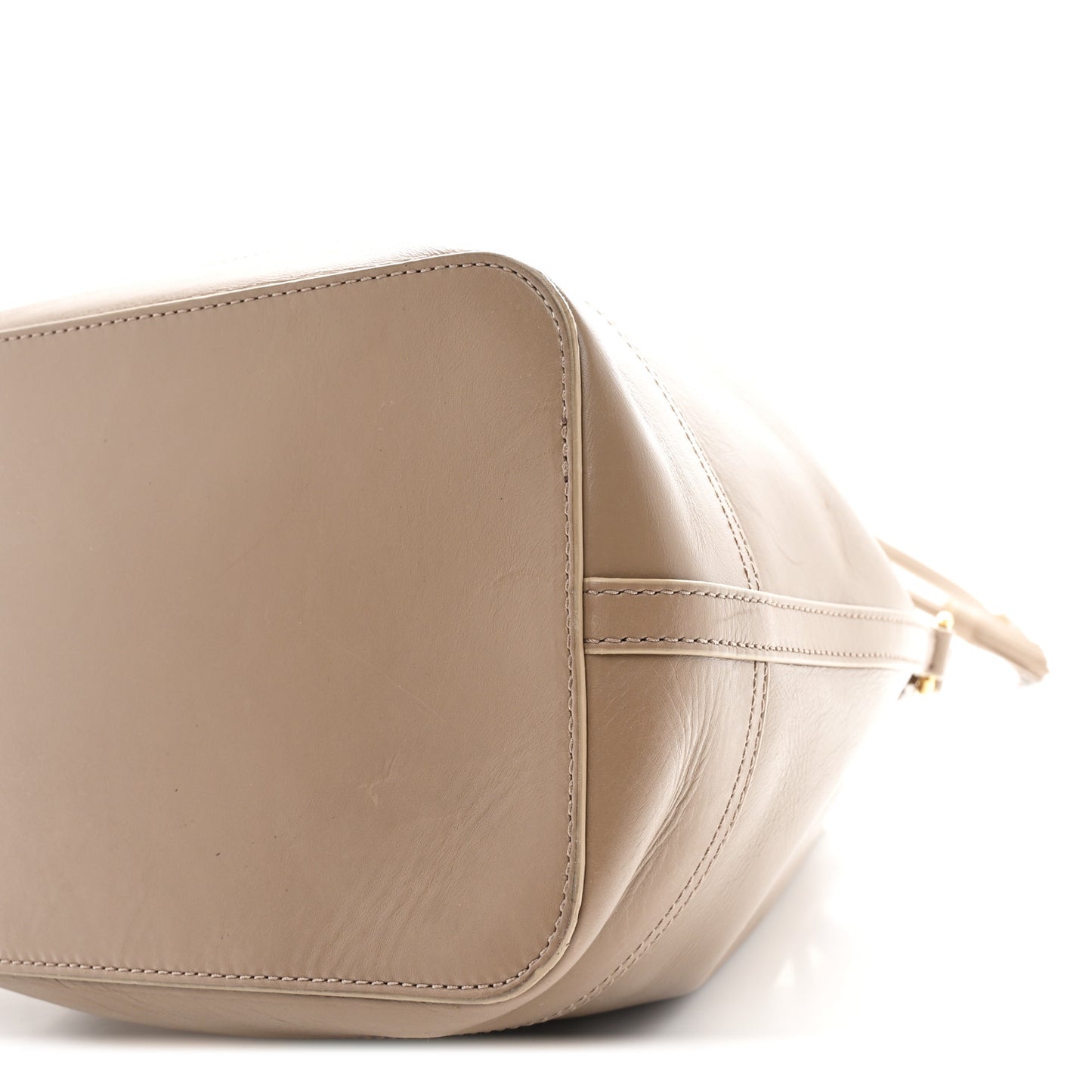 Calfskin Cecilia Bucket Bag Beige