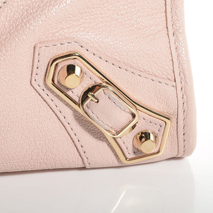 Balenciaga Chevre Gold Metallic Edge Hardware Mini City Rose Aubepine Bois de Rose 11 of 13